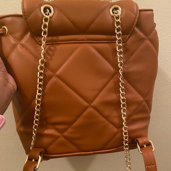 Versona Brown and Gold backpack purse - Picture 4 of 4